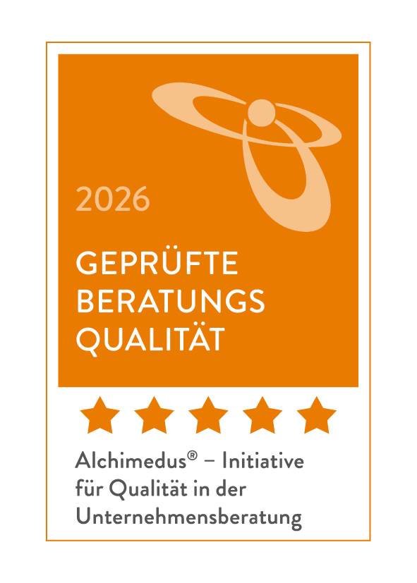 Gütesiegel Geprüfte Beratungsqualität 2026 – Alchimedus