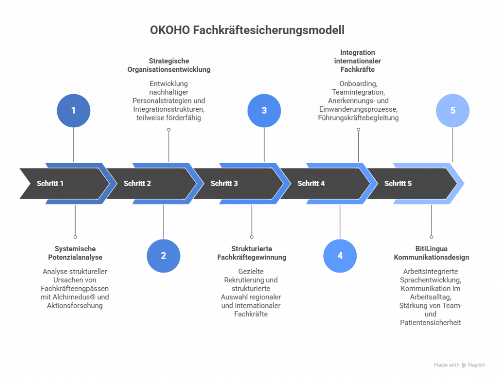 Alt Text: OKOHO Modell für Fachkräftesicherung im Gesundheitswesen
